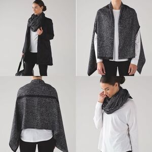Lululemon Vinyasa Wrap Running Luon Suited Jacquard Black White / Black